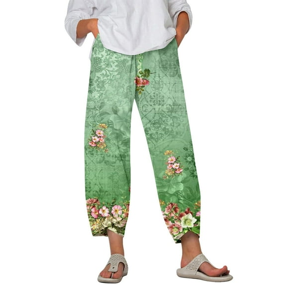 Durtebeua Casual Straight Leg High Waist Stretch Pants Womens Pants Trendy Green