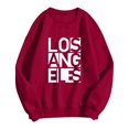 thumbnail image 1 of Durtebeua Casual Sweatshirts For Women Loose Fit Long Sleeve Crew Neck Loose Fit Comfy Pullover Top, 1 of 2