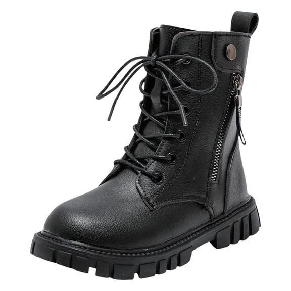 Durtebeua Children's Starter Lite Lace Up Paddock Boots Black,12