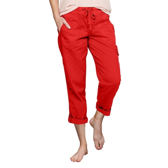 Durtebeua Drawstring Denim Wide-Leg Pant Pants Women's Petite Sport Pants Light Blue
