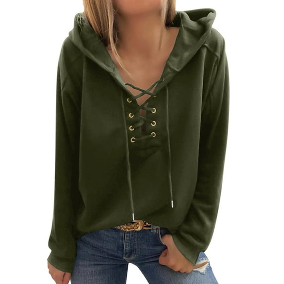 Durtebeua Drawstring Hoodies Pullover Sweatshirts Long Sleeve Tops Shirts Zip Up Hoodies