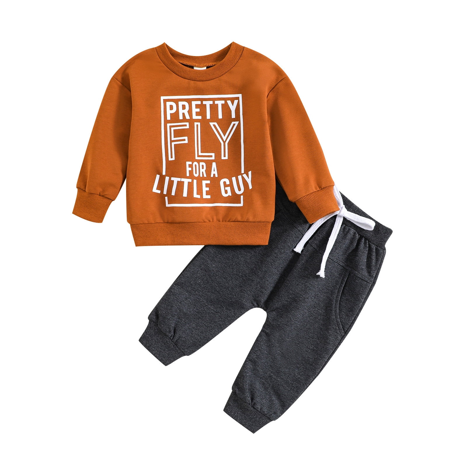 Durtebeua Fall Baby Boy Pant Set Long Sleeve Romper Pants Gifts Set