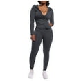 thumbnail image 1 of Durtebeua Fall Sets Women 2 Piece Outfits Plus Size 2 Piece Rhinestone Velour Tracksuit Set, 1 of 4