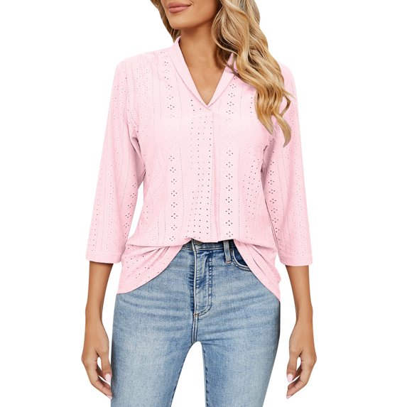 Durtebeua Fall Tops For Women Long Sleeve Neck Work Blouses Tops