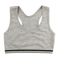thumbnail image 1 of Durtebeua Girls' Kids Seamless Sports Bra Grey,A, 1 of 5