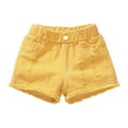 thumbnail image 1 of Durtebeua Girls' Stretchy Shorts Adorable Denim Shorts for Little Girls,7-8 Years, 1 of 3