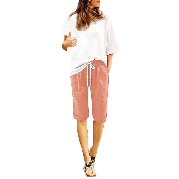 Durtebeua High Waist Elastic Shorts Womens Shorts