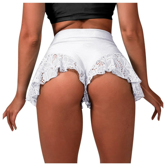 Durtebeua High Wasited Shorts with Zipper Pockets Women Shorts