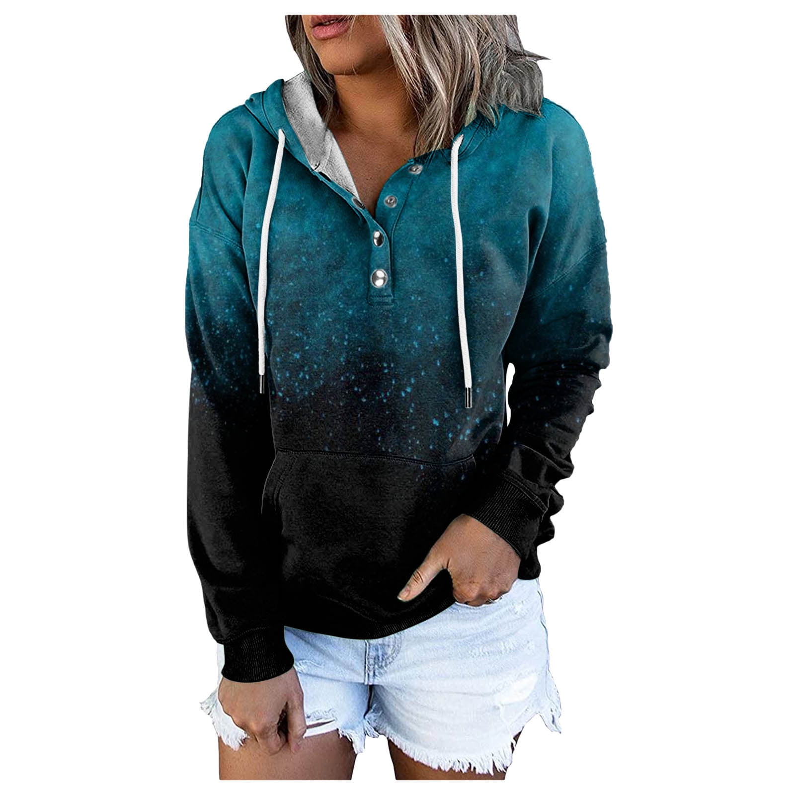 Women’s Pullover Hoodie – Casual Hooded Sweatshirt with Front Pocket and Drawstring main image 1