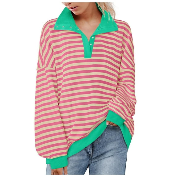 Durtebeua Hoodies for Women Plus Size Sweatshirts for Women Long Sleeve Oversized Tunic Tops Casual Pullovers Shirts Pink,XL