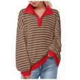 thumbnail image 1 of Durtebeua Hoodies for Women Women's Oversized Sweatshirt Crewneck Long Sleeve Casual Loose Pullover Tops Brown,M, 1 of 5