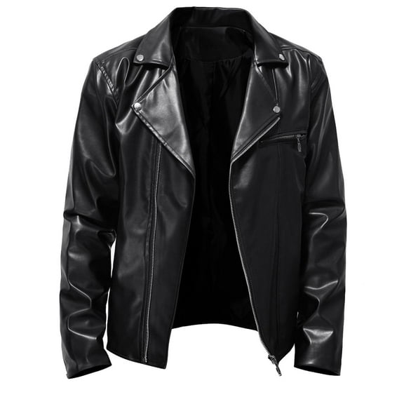 Durtebeua Jacket with Removable Hood Motorcycle Jacket Casual Warm Winter Coat Leather Jacket With Hood