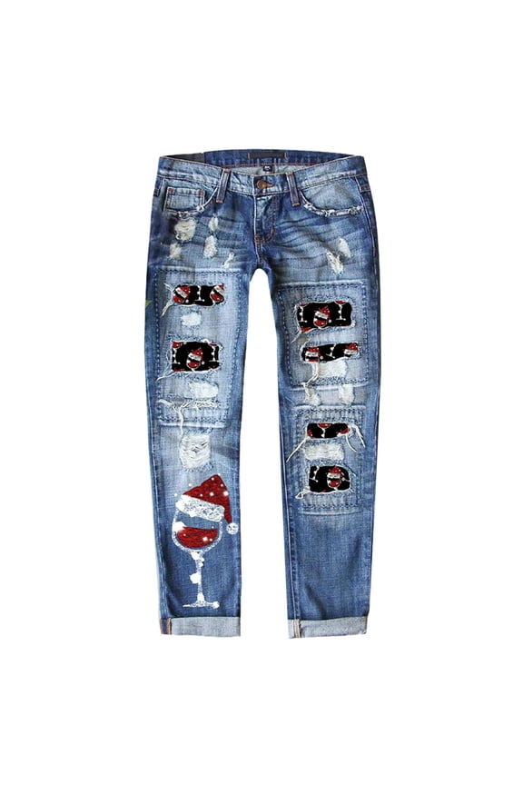 Jegging Shorts For Women Straight Leg Ripped Denim Jeans