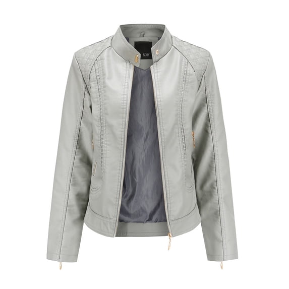 Durtebeua Leather Belted Motorcycle Jacket Standard & Plus Sizes Leather Jacket Women With Hood