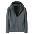 thumbnail image 1 of Durtebeua Lightweight French Terry Full-Zip Hooded Sweatshirt Men's Pullover Winter, 1 of 5
