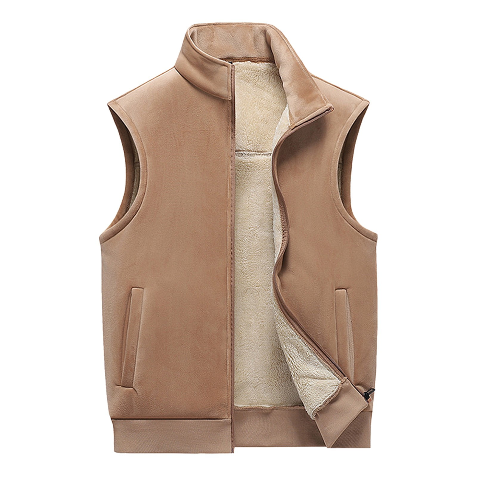 Durtebeua Running Vest Outerwear with Pockets Windproof Sleeveless Jacket  Women's Puffer Vest Casual 