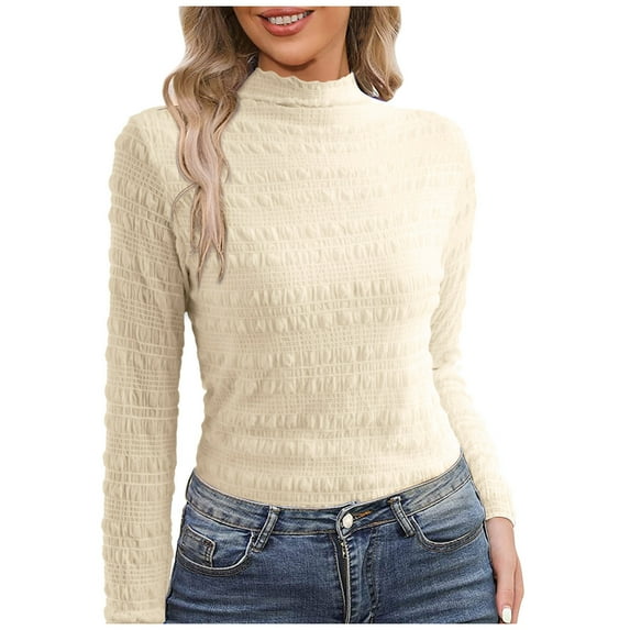 Durtebeua Long Sleeve Business Casual Tops V Neck Blouse Tops for Women