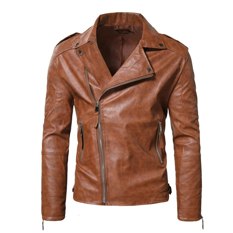 Thick leather jacket deals