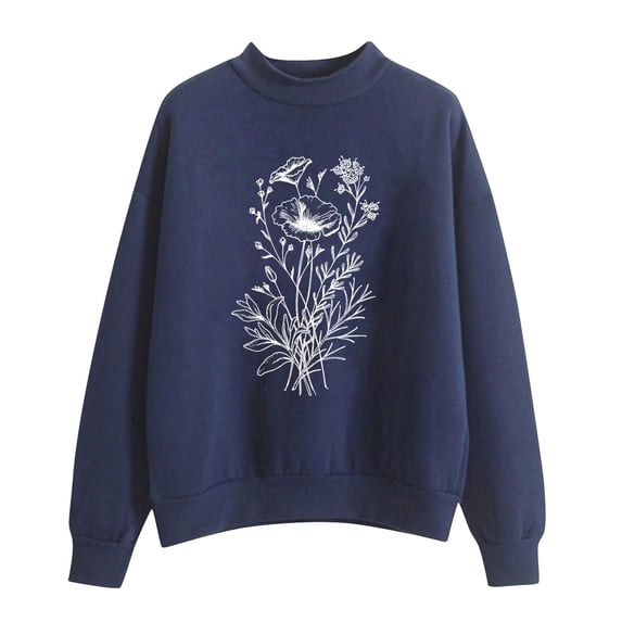 Durtebeua Long Sleeve Pocket Sweatshirts Casual Sweatshirts For Women Trendy