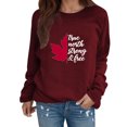 thumbnail image 1 of Durtebeua Long Sleeve Sweatshirt Tops Pullovers Women Graphic Crewneck Sweatshirt, 1 of 5
