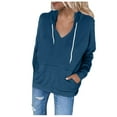 thumbnail image 1 of Durtebeua Long Sleeve Zip Up Hoodies Fashion Casual Hooded Slim Sweater Coat Cute Hoodies For Women Trendy, 1 of 6