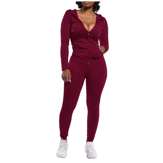 Durtebeua Long Sleeve wear 2PCS Tracksuit Set Leopard Print Activewear Winter Outfits For Women