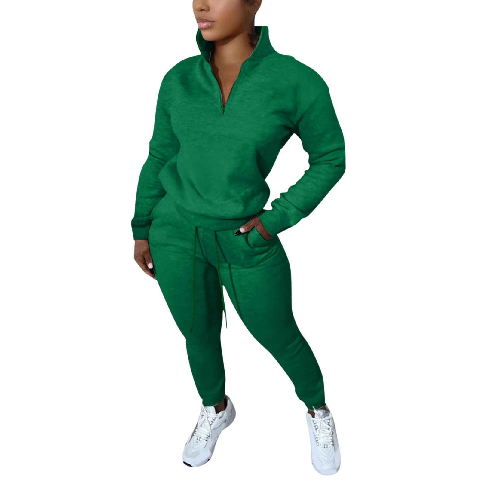 Aunavey Womens Jogging Suits Sets Running Outfit Zipper Warm Up 2 Pieces  Hoodie and Pant Tracksuit 
