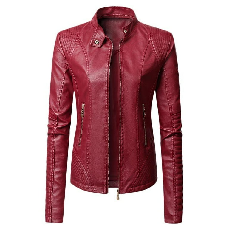 Durtebeua Loose Fit Blazer Long Sleeves Button Casual Jacket Plus Size Leather Jackets For Women Walmart