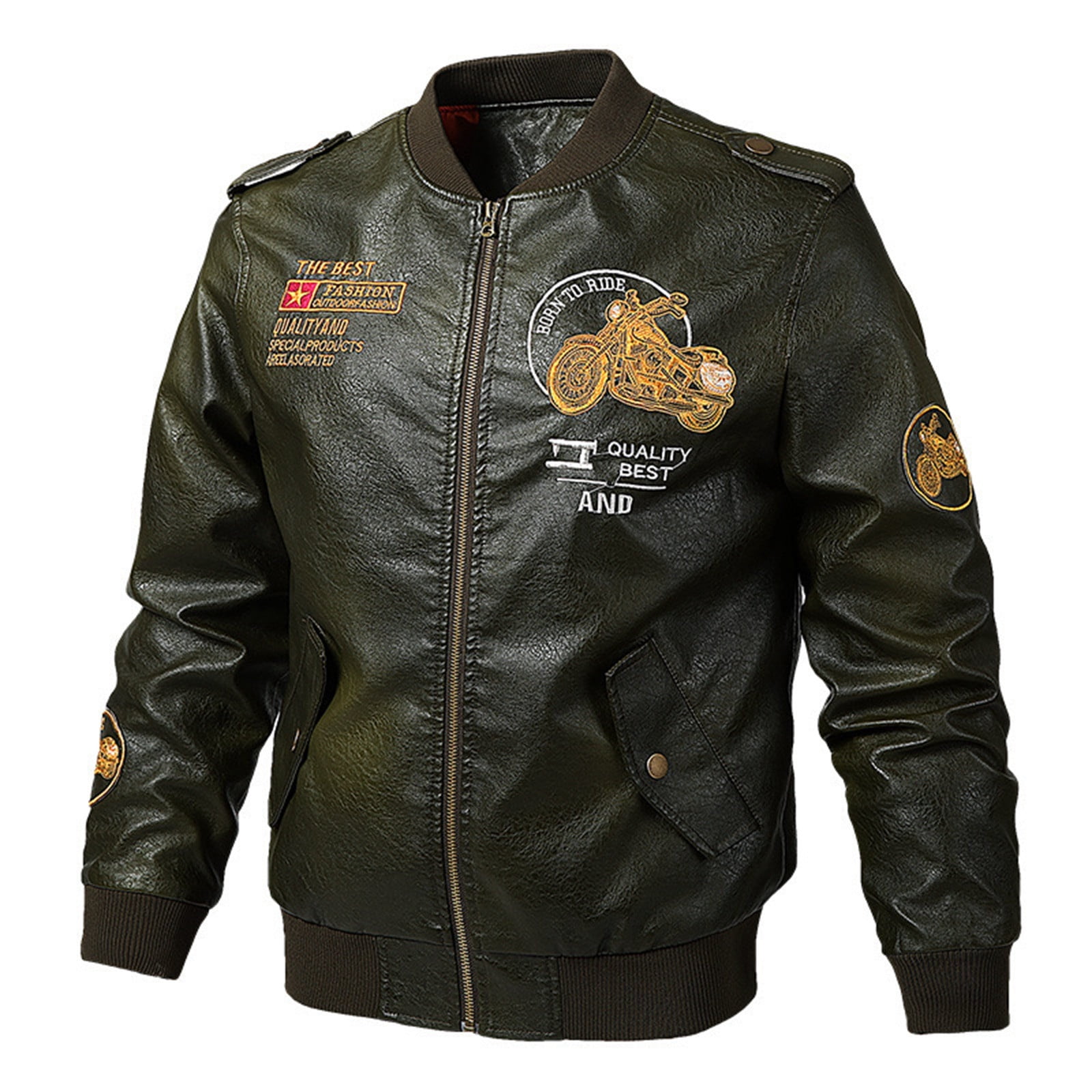 Thick leather shop jacket