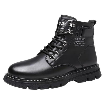 Durtebeua Men's All-Terrain Waterproof Hiking Boots Lightweight Breathable Outdoor Ankle Boots Trekking Hiking Shoes Black,7.5