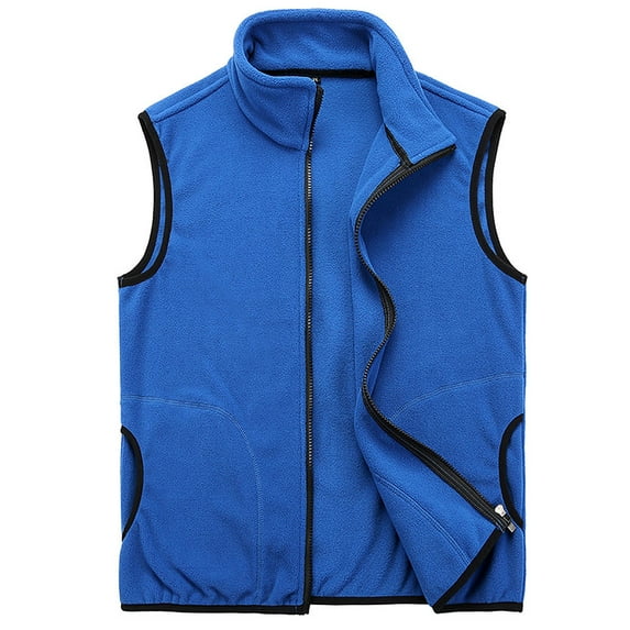 Durtebeua Men's Elevated Quarter Zip Pullover Golf Vest Sky Blue,2XL