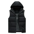 thumbnail image 1 of Durtebeua Men's Heated Vest with Hood Outdoor Casual Stand Collar Outwear Padded Vest Coats, 1 of 6