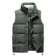 thumbnail image 1 of Durtebeua Men's Kangaroo Pocket Zip up Drawstring Hoodie Vest Mens Vests For Outdoors Lightweight, 1 of 4