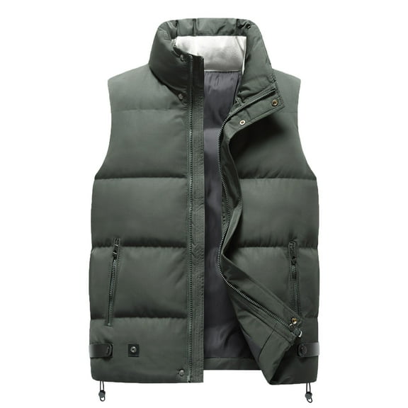 Durtebeua Men's Kangaroo Pocket Zip up Drawstring Hoodie Vest Mens Vests For Outdoors Lightweight