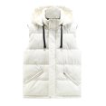 thumbnail image 1 of Durtebeua Men's Lightweight Packable Hooded Puffer Vest Z08-White,3XL, 1 of 7