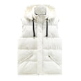 thumbnail image 1 of Durtebeua Men's Lightweight Vest Outerwear Winter Lightweight Packable Zip Up Sleeveless Padded Puffer Vest Z02-White,5XL, 1 of 7