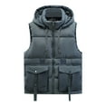 thumbnail image 1 of Durtebeua Men's Outdoor Winter Vest Outerwear Padded Puffer Sleeveless Vest Z03-Grey,2XL, 1 of 7