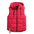 thumbnail image 1 of Durtebeua Men's Outdoor Winter Vest Outerwear Padded Puffer Sleeveless Vest Z04-Red,2XL, 1 of 7