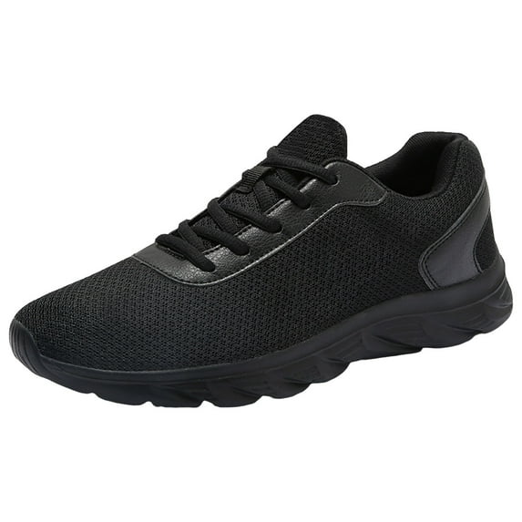 Durtebeua Men’s Sports Shoes Running Sneakers Working Shoes Comfortable Casual Walking Hiking Shoes Black,10.5