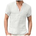 thumbnail image 1 of Durtebeua Men's T-Shirts Men's Loose Fit Heavyweight Short-Sleeve Pocket T-Shirt White,XL, 1 of 7