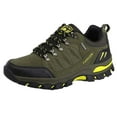 thumbnail image 1 of Durtebeua Men's Waterproof Hiking Shoes Leather Low-Top Hiking Shoes for Outdoor Trailing Trekking Camping Walking Yellow,7.5, 1 of 5