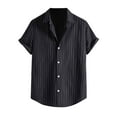 thumbnail image 1 of Durtebeua Mens Casual Short Sleeve Button Down Shirts Regular Fit Hawaiian Summer Shirts Black,XL, 1 of 4