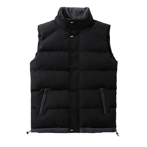 Durtebeua Mens Lightweight Packable Puffer Vest Winter Outdoor Zipper Sleeveless Warm Puffey Jacket