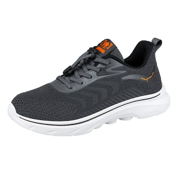 Durtebeua Mens Walking Shoes Sneakers for Men with Arch Support, Wide Toe Box Shoes for Pain Relief with Non Slip Rubber Sole Z01-Dark Gray,8