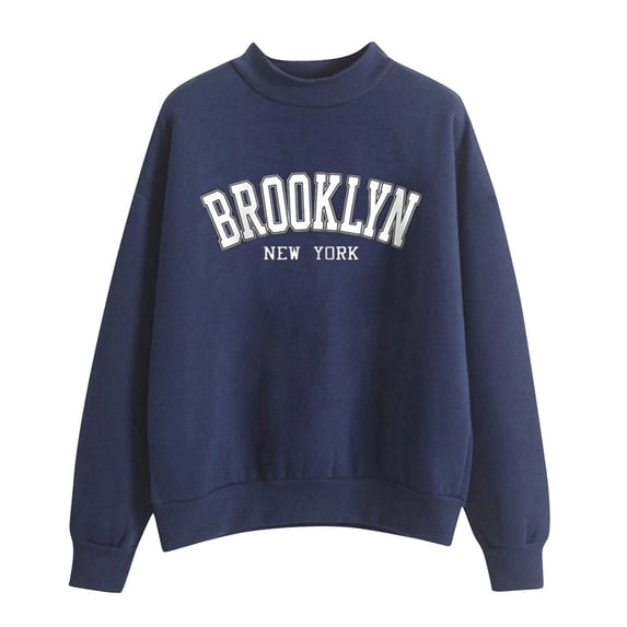 Durtebeua Oversized Sweatshirt For Women Long Sleeve Pullover Tops for Fall Blue