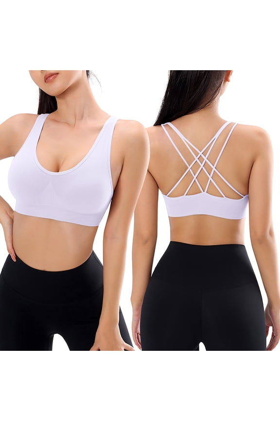 Padded Sports Bras for Women Workout Crop Tops Yoga Bra Push up Plus Size