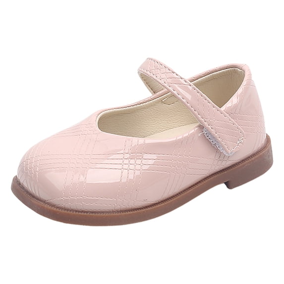 Durtebeua Patent Leather Tap Shoes Dance for Girls Pink,6