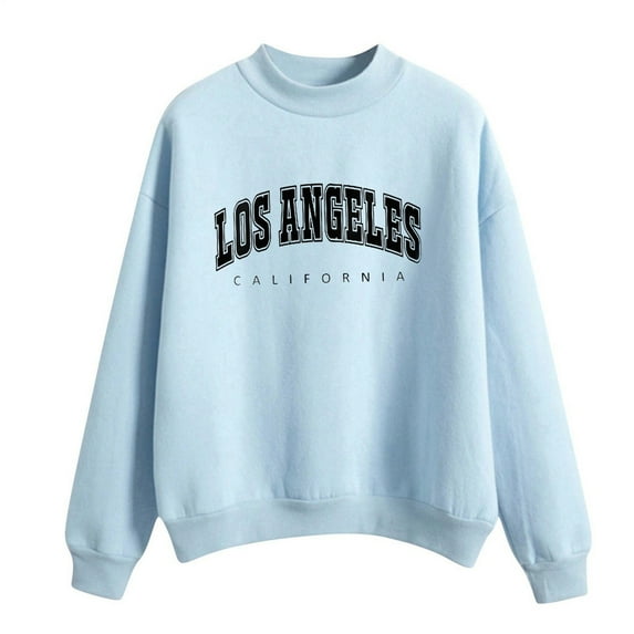 Durtebeua Plus Size Pullover Tops Long Sleeve Pullover Hoodies Tops Fall Fashion Outfits Clothes Blue