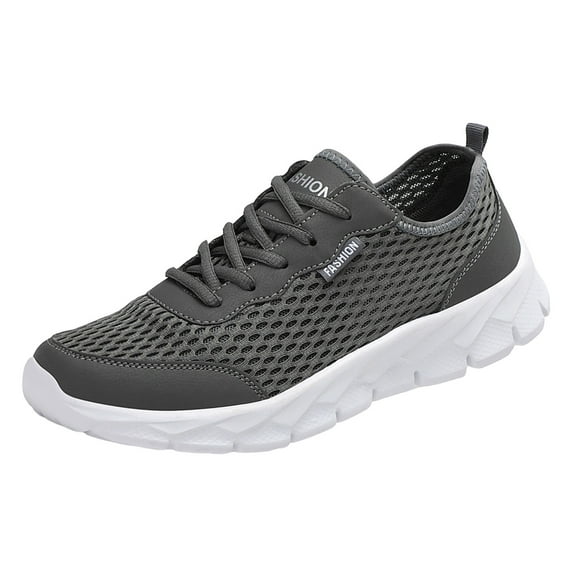 Durtebeua Running Shoes for Men Lightweight Breathable Athletic Mesh Shoes Casual Sneakers Outdoor Workout Comfortable Walking Shoes Dark Gray,8