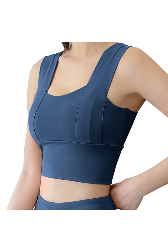 Seamless Bra For Women Criss Cross Padded Support Yoga Bra Fitness Crop Tank Tops